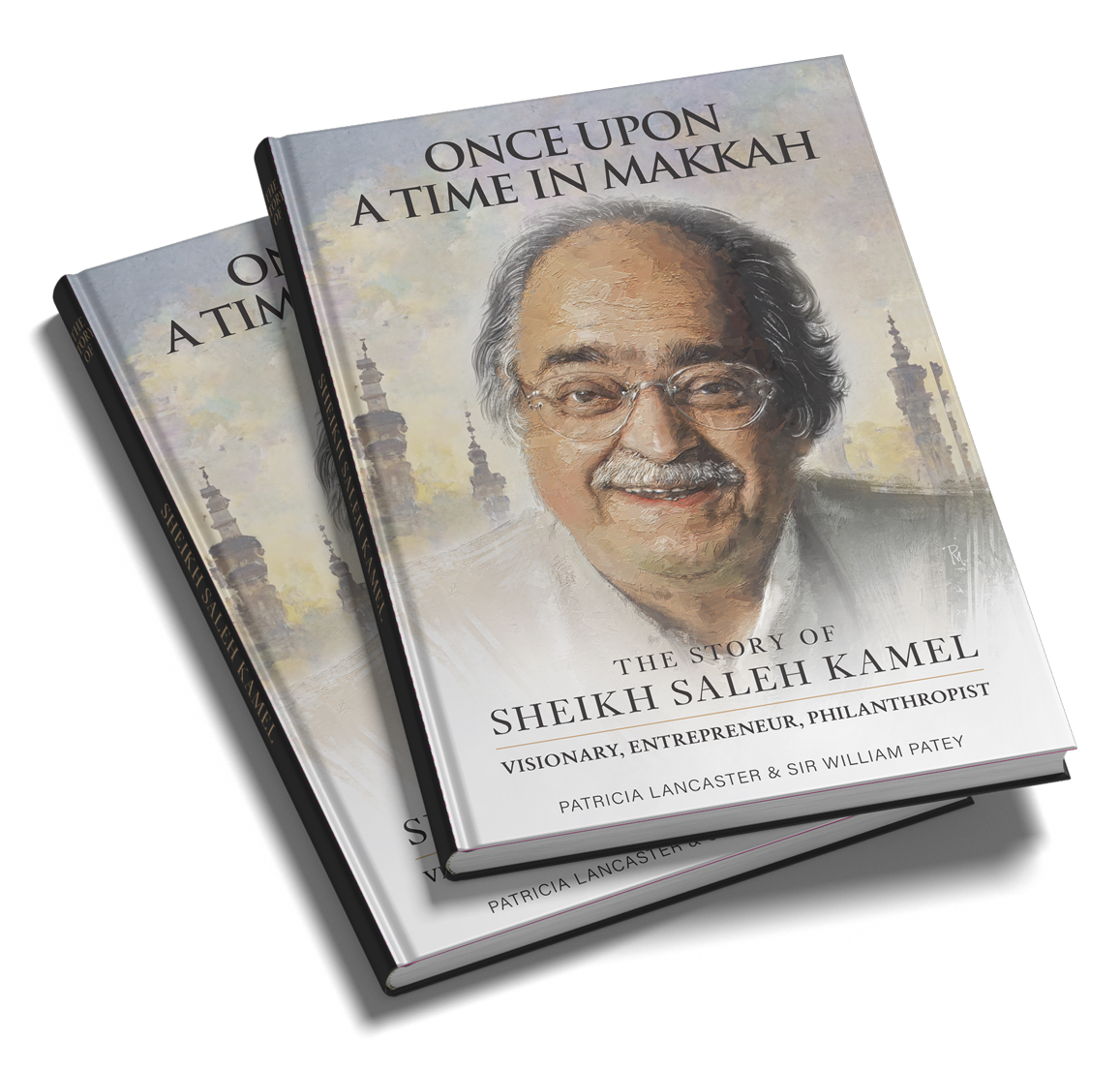 Warren Buffett w okularach przy biurku z gazetami finansowymi